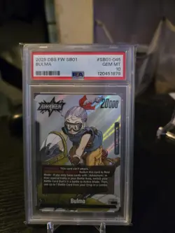 PSA 10 Bulma SB01-045 Silver Leader Dragon Ball Manga Booster Card Fusion World - Image 1