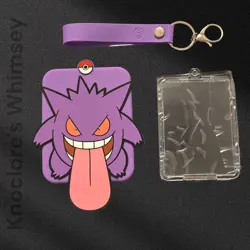 Pokemon TCG Gengar Card Holder Case with Lanyard | Purple | New | Anime... - Image 1
