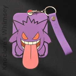 Pokemon TCG Gengar Card Holder Case with Lanyard | Purple | New | Anime... - Image 2