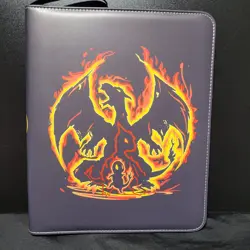 Pokemon Trading Card Binder Featuring Charizard & Bulbasaur - Image 1
