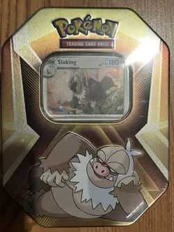 Pokemon TCG Trading Card Game Slaking Tin Brand New Sealed 3 Foils 3 Booster - Image 1