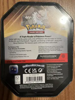 Pokemon TCG Trading Card Game Slaking Tin Brand New Sealed 3 Foils 3 Booster - Image 2