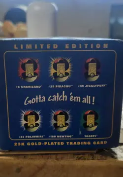 1999 Pokemon 23K Gold-Plated Trading Card Poliwhirl Limited Edition - Image 4
