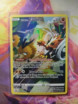 Pokemon Galarian Zapdos TCG SWSH283 Crown Zenith Tin Promo Card NM Condition - Image 1