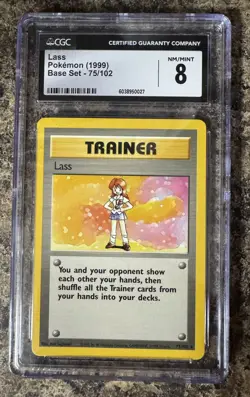 CGC 6 Nidoran 55/102 Shadowless 1999 Pokemon Base Set WOTC Card - Image 2
