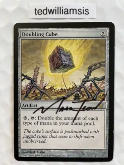 Doubling Cube MtG Fifth Dawn Signed Autographed Mark Tedin - Image 1