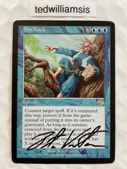 Spelljack MtG Judgment Regular Signed Autographed Pete Venters Moderately Played - Image 1