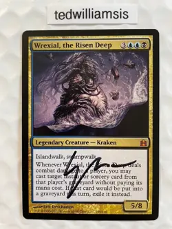 Wrexial, the Risen Deep MtG Commander Signed Autographed Eric Deschamps - Image 1