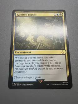 MTG Assassin's Creed R Rooftop Bypass 0298 NM ( Factory Error ) - Image 1