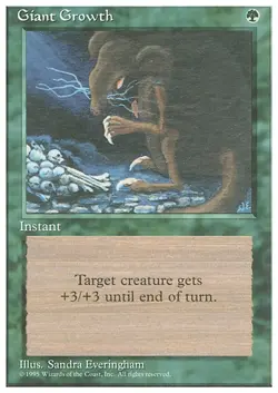 GIANT GROWTH x4 mtg EX/NM 4th Edition 4 Common - Image 1