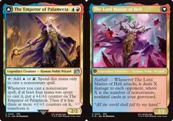 THE EMPEROR OF PALAMECIA // THE LORD MASTER OF HELL mtg NM-M Final Fantasy 1 Unc - Image 1