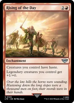 RISING OF THE DAY mtg NM-M Lord of The Rings:Tales of Middle-Earth 1 Unc - Image 1