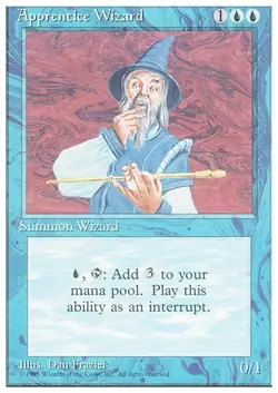 APPRENTICE WIZARD x4 mtg EX/NM 4th Edition 4 Common - Image 1