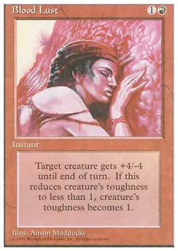 BLOOD LUST x4 mtg EX/NM 4th Edition 4 Common - Image 1