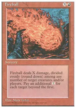 FIREBALL x4 mtg EX/NM 4th Edition 4 Common - Image 1