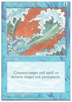 BLUE ELEMENTAL BLAST x4 mtg EX/NM 4th Edition 4 Common - Image 1