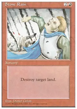 STONE RAIN x4 mtg EX/NM 4th Edition 4 Common - Image 1
