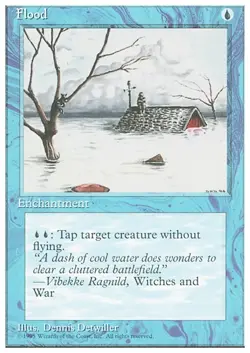 FLOOD x4 mtg EX/NM 4th Edition 4 Common - Image 1