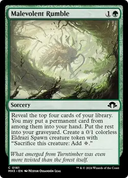 MALEVOLENT RUMBLE x4 mtg NM-M Modern Horizons 3 Common - Image 1