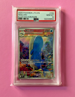 2025 Pokemon JTG EN WAILORD 162/159 Illustration Rare GEM MINT PSA 10 - Image 1