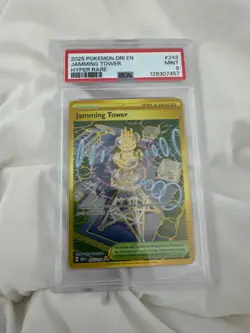 2025 Pokemon JAMMING TOWER 243/182 FULL ART HYPER RARE SV:EN DRI Mint PSA 9 - Image 1
