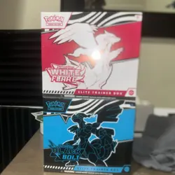 Pokemon Black Bolt and White Flare Elite Trainer Box ETB Set of 2 Sealed - Image 1