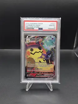 2022 POKEMON SWORD & SHIELD BRILLIANT STARS #TG17 FULL ART/MIMIKYU VMAX PSA 10 - Image 1