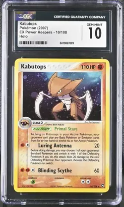 CGC 10 KABUTOPS HOLO 10 EX POWER KEEPERS POKEMON GEM MINT - Image 1