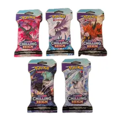 Chilling Reign Sleeved Pokemon Booster Packs - Complete Full Art Set - Image 1