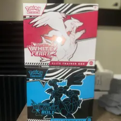 Pokemon Black Bolt and White Flare Elite Trainer Box ETB Set of 2 Sealed - Image 1