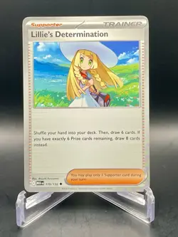 Lillie's Determination 119/132 Mega Evolution Uncommon Trainer Pokemon TCG NM/M - Image 1