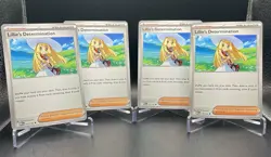 4x Lillie's Determination 119/132 Mega Evolution Trainer Playset Pokemon TCG NM - Image 1