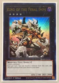 Yugioh King of the Feral Imps BLMM-EN154 Ultra Rare 1st Edition Near Mint - Image 1