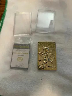 Pokemon 23K Gold Plated MEWTWO Trading Card 1999 Burger King - Image 1