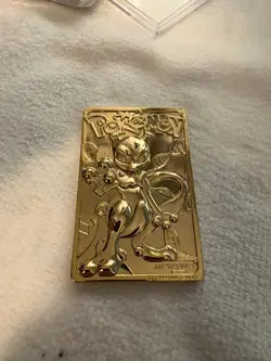 Pokemon 23K Gold Plated MEWTWO Trading Card 1999 Burger King - Image 2
