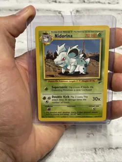 Pokemon Nidorina 53/130 Pokemon 2000 Base Set 2 NM Near Mint Card Uncommon WOTC - Image 1