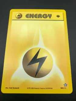 Lightning Energy 1st Edition 109/111 Neo Genesis Pokemon TCG Card NM 2000 - Image 1