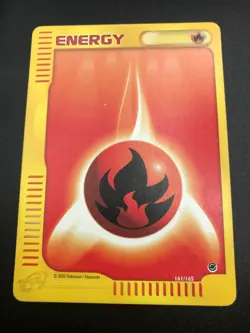 Fire Energy 161/165 Pokemon Expedition E Reader Series Vintage Card TCG NM 2002 - Image 1