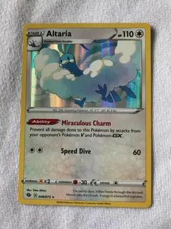 Altaria 049/073 HOLO Rare Pokemon SWSH Champions Path TCG Card NM - Image 1