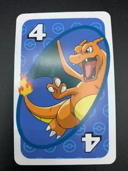 Charizard # 4 Blue - Japanese Uno Deck Promo Rare Near Mint - Pokemon Card - NM - Image 1