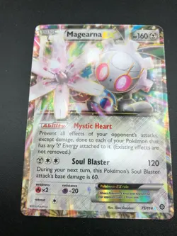 Magearna EX ULTRA RARE 75/114 XY Steam Siege Pokemon card TCG NM HOLO 2016 - Image 1