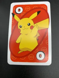 Pikachu # 0 Red Japanese Uno Deck Promo Rare Near Mint - Pokemon Card - NM - Image 1