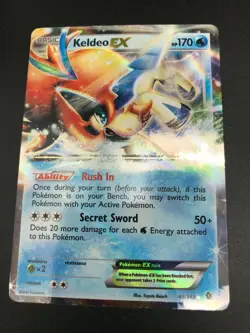 Keldeo EX ULTRA RARE 49/149 BW Boundaries Crossed Pokemon card TCG NM HOLO 2012 - Image 1