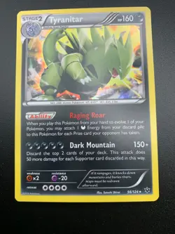 Tyranitar 56/124 HOLO RARE XY Fates Collide Pokemon TCG Card NM 2016 - Image 1