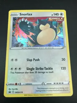 Snorlax SWSH119 HOLO RARE Pokemon Black Star Promo NM 2021 Card TCG - Image 1