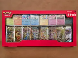 Pokemon TCG Prismatic Evolutions 8 Mini-Tins with Promo Cards, Costco - Image 1