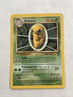Pokemon Base Set 2 Uncommon Card - Kakuna 47/130 Vintage WOTC TCG Near Mint - Image 1