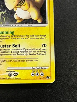Ampharos 1/17 - POP Series 7 Promo Holo Rare Pokemon TCG Card MP - Image 3