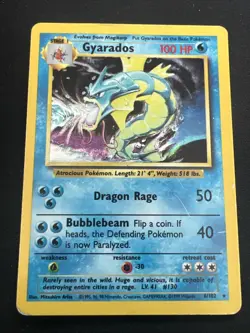 1999 Base Set Vintage Pokemon 2 Card Lot: Holo 1st Edition Machamp & Gyarados - Image 4
