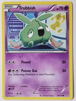 Trubbish 53/124 NM - Dragons Exalted Pokemon Card - Tomokazu Komiya Art - Image 1